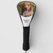 犬パーソナライズされたの愛犬の写真 ゴルフヘッドカバー (正面)