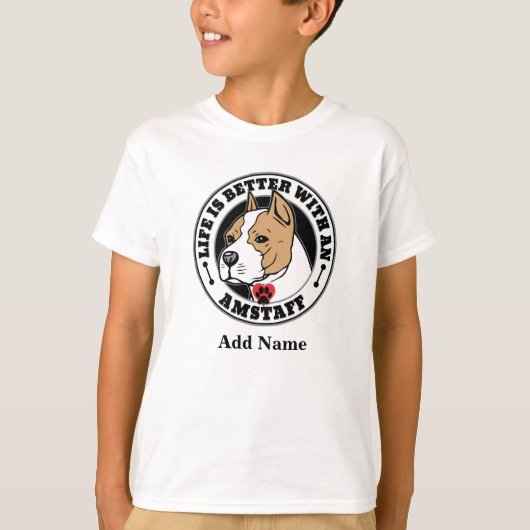 犬パーソナライズされたの杖の命が好い Tシャツ (正面)