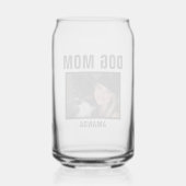 犬パーソナライズされたの母の写真 ガラス缶 (裏面)