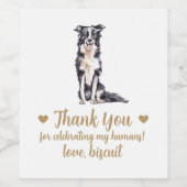 犬パーソナライズされたの結婚ワインラベル ワインラベル (シングルラベル)