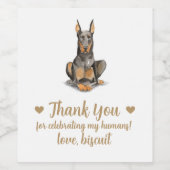 犬パーソナライズされたの結婚ワインラベル ワインラベル (シングルラベル)