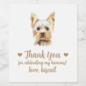 犬パーソナライズされたの結婚ワインラベル ワインラベル (シングルラベル)