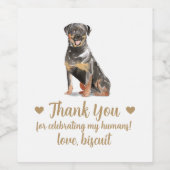 犬パーソナライズされたの結婚ワインラベル ワインラベル (シングルラベル)