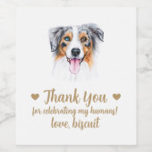 犬パーソナライズされたの結婚ワインラベル ワインラベル (シングルラベル)