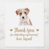 犬パーソナライズされたの結婚ワインラベル ワインラベル (シングルラベル)