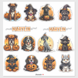 犬パーソナライズされたの親向けハロウィーンステッカー シール