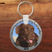 犬パーソナライズされたの記念のお気に入りの挨拶 キーホルダー (正面)