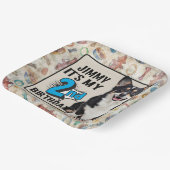 犬パーソナライズされたの2番目の誕生日パーティー紙プレート ペーパープレート (傾斜あり)