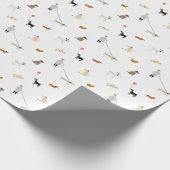犬パーソナライズされたをテーマにした誕生日包装紙 ラッピングペーパー (角)