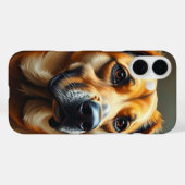 犬パーソナライズされたイラストレーションファインアートモダン Case-Mate iPhoneケース (裏面 (横))