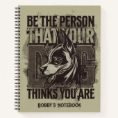 犬パーソナライズされたカスタム好きギフト ノートブック (正面)