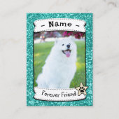犬パーソナライズされたカードPETトレーディングカードテンプレート コーリングカード (正面)