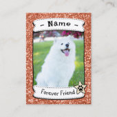 犬パーソナライズされたカードPETトレーディングカードテンプレート コーリングカード (正面)