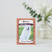 犬パーソナライズされたカードPETトレーディングカードテンプレート コーリングカード (スタンド正面)