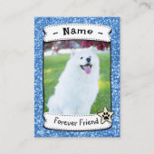 犬パーソナライズされたカードPETトレーディングカードテンプレート コーリングカード (正面)