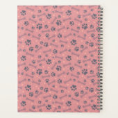 犬パーソナライズされたグルーミングアポイントメント本 プランナー手帳 (裏面)