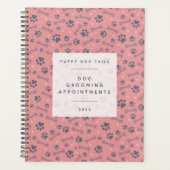 犬パーソナライズされたグルーミングアポイントメント本 プランナー手帳 (正面)