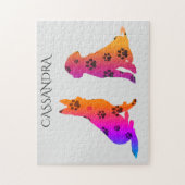 犬パーソナライズされたパズル子供へ。 ジグソーパズル (縦)