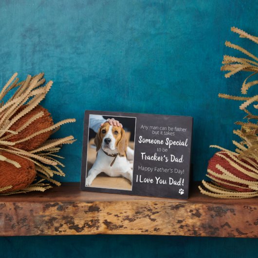 犬パーソナライズされたパパペット写真父の日のプラーク フォトプラーク (側面)