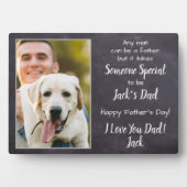 犬パーソナライズされたパパペット写真父の日プラーク フォトプラーク (正面)