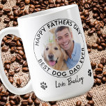犬パーソナライズされたパパペット写真父の日 コーヒーマグカップ<br><div class="desc">犬最高ののパパ... この可愛お気に入りのいペットフォトマグで犬のパパこすごいの父の日を驚かせカスタムなさい。このカスタマイズ犬のパパは、あなたの犬の写真と名お気に入りの前と一緒にマグカップ。両面 – 各違う面または同じ、あなたまで写真を撮ることができる！犬素晴らしからの贈り物。COPYRIGHT © 2020 Judy Burrows,  Black Dog Art - All Rights Reserved.犬のパーソナライズされたパパペット写真ハッピー父の日コーヒーマグ</div>