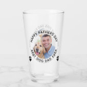 犬パーソナライズされたパパペット写真父の日 タンブラーグラス (裏面)