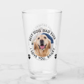 犬パーソナライズされたパパペット写真父の日 タンブラーグラス (正面)