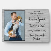 犬パーソナライズされたパパペット写真父の日 フォトプラーク (正面)