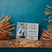 犬パーソナライズされたパパペット写真父の日 フォトプラーク (側面)