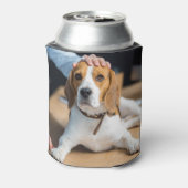 犬パーソナライズされたパパペット写真父の日 缶クーラー (缶裏面)