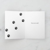 犬パーソナライズされたパパ写真父の日 カード (内部)