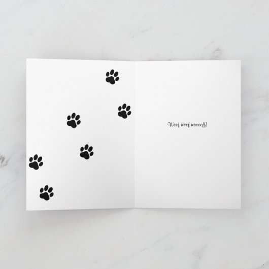 犬パーソナライズされたパパ写真父の日 カード (内部)