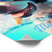 犬パーソナライズされたパーティー専用プールポーティ ポスター (角)