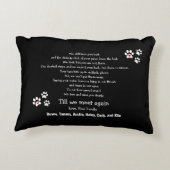犬パーソナライズされたメモリアルのペット損失 アクセントクッション (裏面)
