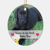犬パーソナライズされた写真ペットロス記念ペット セラミックオーナメント (左)