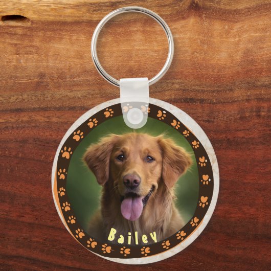 犬パーソナライズされた写真ペット可愛いカスタマイズギフト キーホルダー (正面)