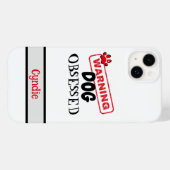 犬パーソナライズされた取りつ警告く Case-Mate iPhoneケース (裏面 (横))