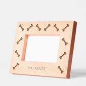 犬パーソナライズされた名おもしろいボーン レーザー彫刻フレーム (左)