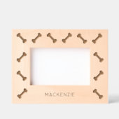 犬パーソナライズされた名おもしろいボーン レーザー彫刻フレーム (正面)