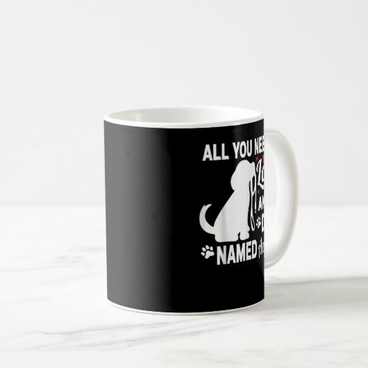 犬パーソナライズされた名エンジェルかわいい犬ペット愛人 コーヒーマグカップ (正面右)