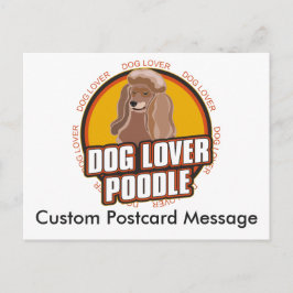 犬パーソナライズされた好きプードル犬の品種 ポストカード