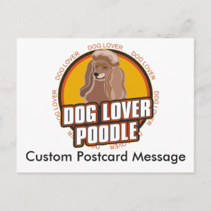 犬パーソナライズされた好きプードル犬の品種 ポストカード