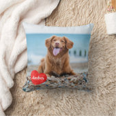 犬パーソナライズされた恋人のカスタムペット写真 クッション (ブランケット)