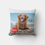 犬パーソナライズされた恋人のカスタムペット写真 クッション (正面)