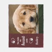 犬パーソナライズされた恋人のカスタムペット写真 フリースブランケット (正面)