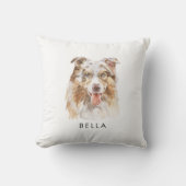 犬パーソナライズされた恋人の水の色の犬の母のギフト クッション (正面)