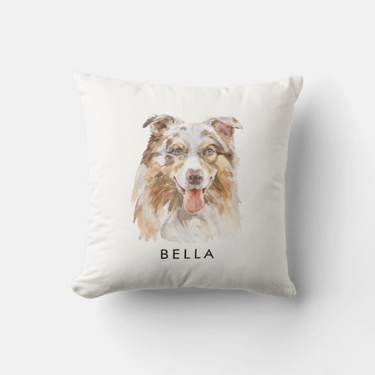 犬パーソナライズされた恋人の水の色の犬の母のギフト クッション (正面)