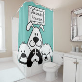 犬パーソナライズされた恋人の シャワーカーテン (インサイチュ)