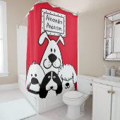 犬パーソナライズされた恋人の シャワーカーテン (インサイチュ)
