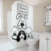 犬パーソナライズされた恋人の シャワーカーテン (インサイチュ)